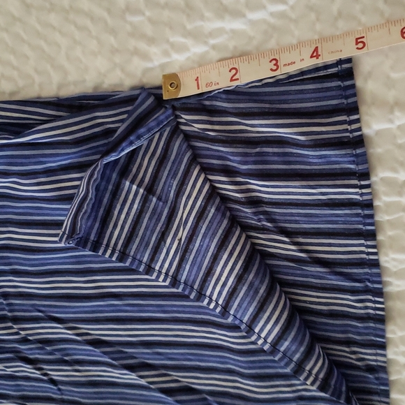 Blue Stripes Button Down Shirt. Office. Work - Picture 7 of 11